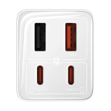 Baseus GaN6 Pro Greitas įkroviklis 65W Baltas Baseus GaN6 Pro Greitas įkroviklis 65W Baltas
