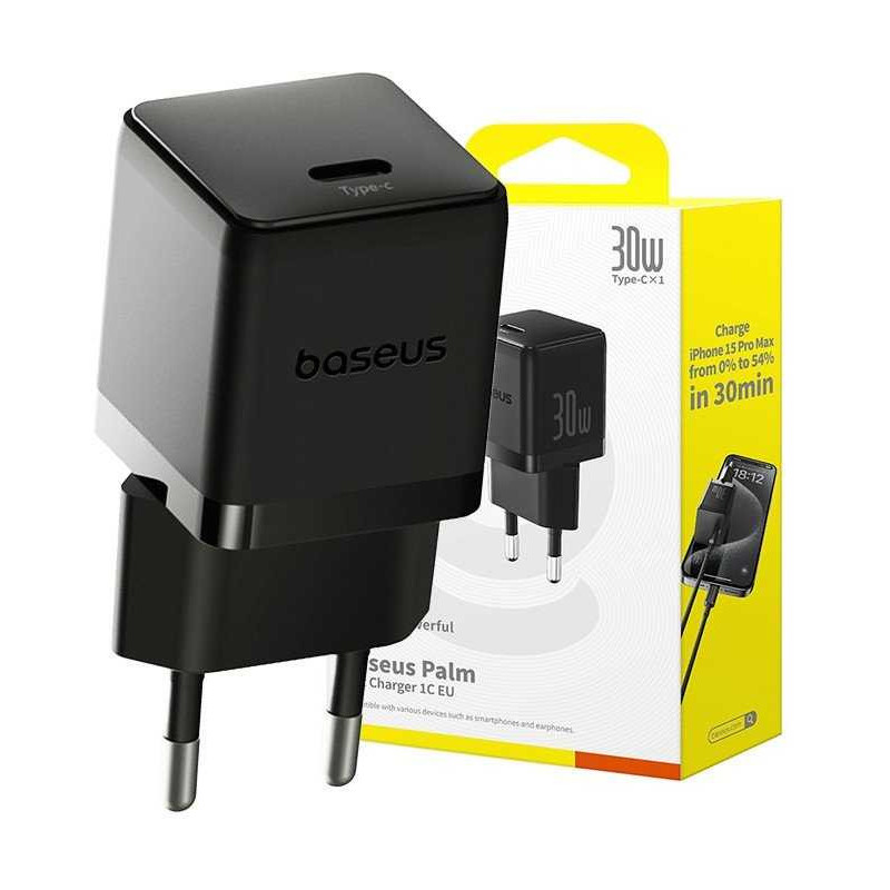 Baseus Palm 30W USB-C Wall Charger - Black