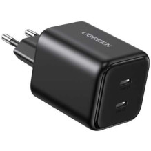 Ugreen X526 dvigubas USB-C GaN 45W juodas Ugreen X526 dvigubas USB-C GaN 45W juodas