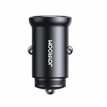 „Joyroom JR-CCN06“ 30 W 2 x USB-C mini automobilio įkroviklis, metalinis, juodas „Joyroom JR-CCN06“ 30 W 2 x USB-C mini automobilio įkroviklis, metalinis, juodas