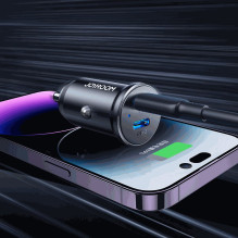 Joyroom JR-CCN06 30W 2x USB-C mini car charger metal - black