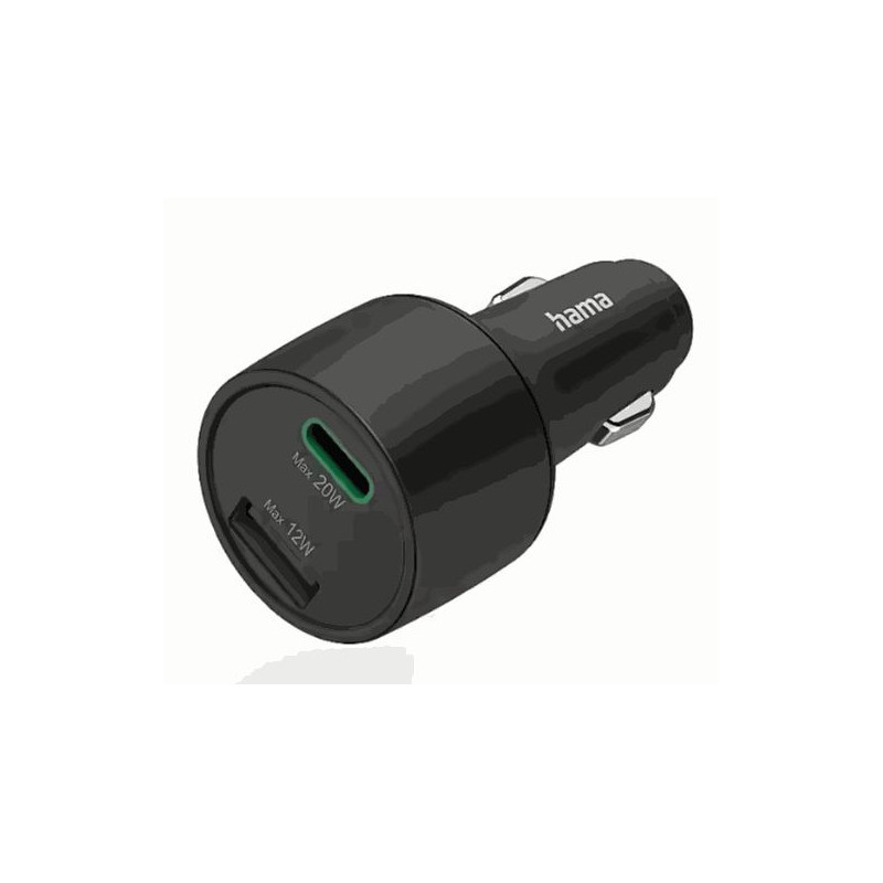 Hama 201690 Car Charger USB-C / USB-A 30W Black