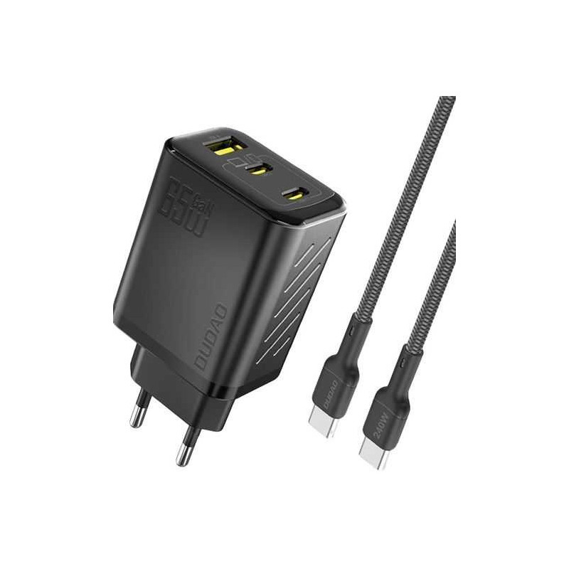 Dudao A29CEU 65W 2xUSB-C 1xUSB-A + Cable USB-C 1m Black