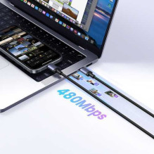 „Ugreen“ USB-C į USB-C PD laidas 100W 5A 2m – juodas