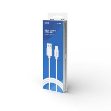 Savio Cable USB-A - USB-C 3m White CL-168 Savio Cable USB-A - USB-C 3m White CL-168