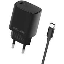 Beline įkroviklis 20W USB-C + USB-C laidas, juodas Beline įkroviklis 20W USB-C + USB-C laidas, juodas