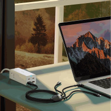 „Baseus Flash Series II“ USB C tipo / USB+C tipo + „Lightning“ + „micro USB“ 100 W