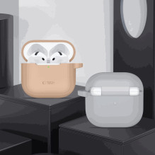 Tech-Protect Silikoninis kabliuko formos „Airpods 4“ dėklas, juodas