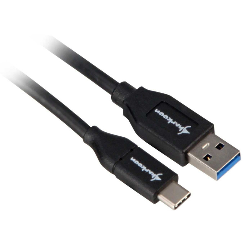 „Sharkoon“ USB 3.1 AC kabelis, juodas, 0,5 m