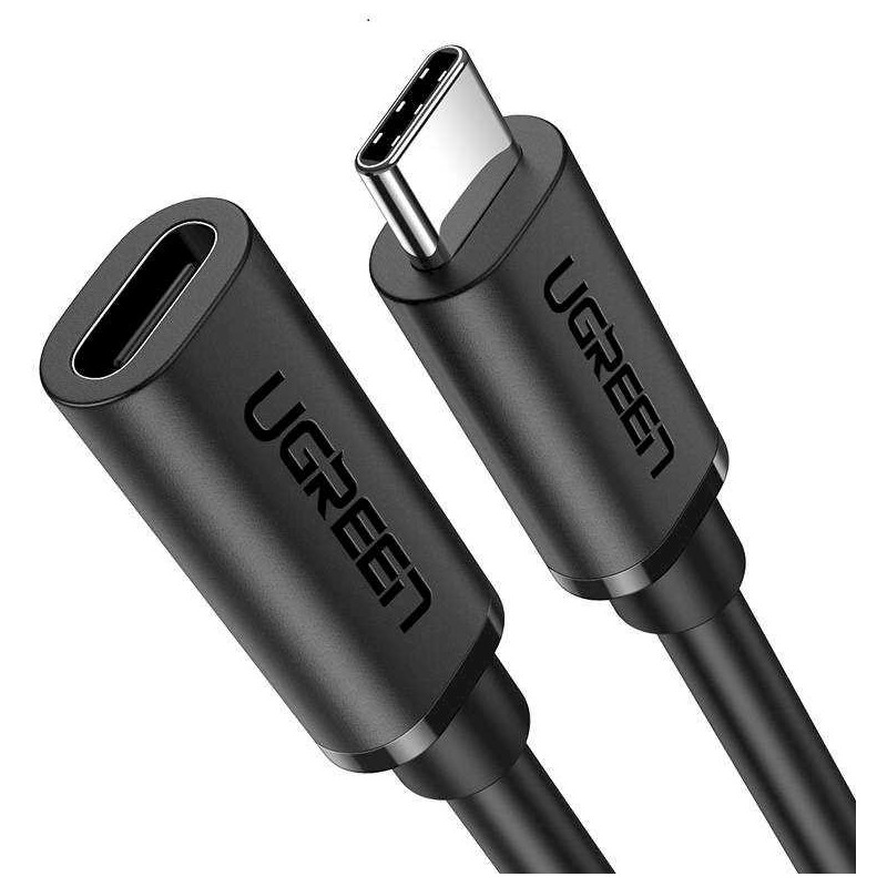 Ugreen USB Type C 3.1 Gen2 Male to Female Cable Nickel Plating 1m Black