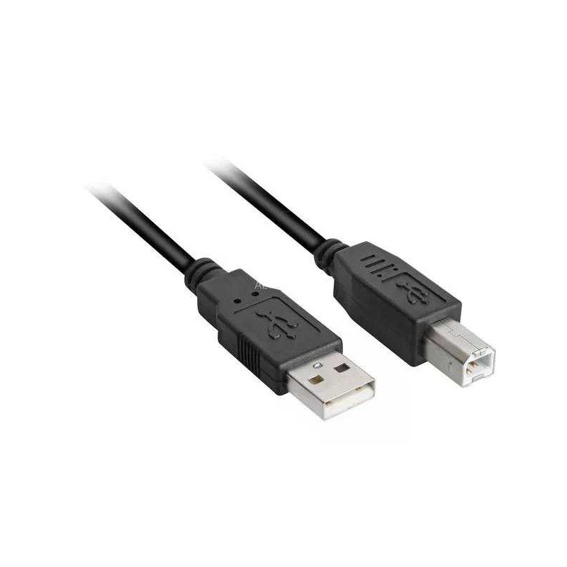 Sharkoon Cable USB 2.0 AB black 5m