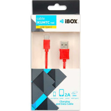 „Ibox USB-A“ į USB-C 1 m, raudonas