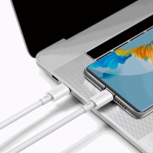 „Baseus CATYS-C02 Superior“ serijos 100 W USB-C į USB-C, baltas „Baseus CATYS-C02 Superior“ serijos 100 W USB-C į USB-C, baltas