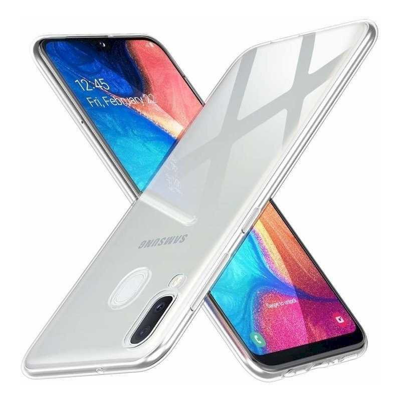 Fusion Accessories „Galaxy A20e“ galinis dėklas, permatomas, itin 0,3 mm