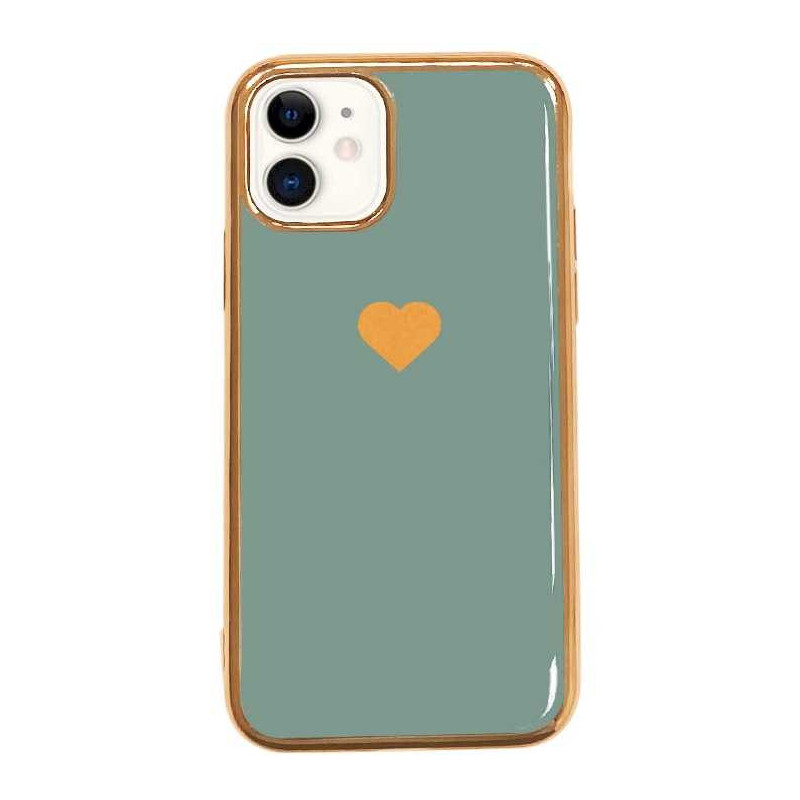 Fusion Accessories „iPhone 11 Pro“ širdelės formos dėklas, žalias