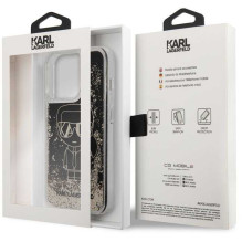 Karl Lagerfeld "Karl Lagerfeld Liquid Glitter Gatsby Case iPhone 13 Pro" Black