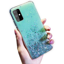 Fusion Accessories „Klijais blizgučiais aptrauktas galinis dėklas Huawei P40 Lite“ žalias
