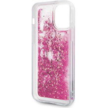 Karl Lagerfeld „ KLHCP12SROPI Skystų blizgučių pakabukas „iPhone 12 Mini““ rožinis Karl Lagerfeld „ KLHCP12SROPI Skystų blizgučių pakabukas „iPhone 12 Mini““ rožinis