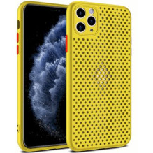 Fusion Accessories „Breathe“ silikoninis dėklas Apple iPhone 12 Pro Max, geltonas