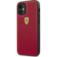 Ferrari "FESPEHCP12SRE Ferrari Off Track Perforated Cover iPhone 12 Mini" Red Ferrari "FESPEHCP12SRE Ferrari Off Track Perforated Cover iPhone 12 Mini" Red
