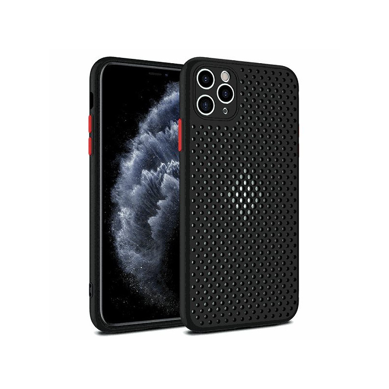 Fusion Accessories „Breathe“ silikoninis dėklas Apple iPhone 12 Pro Max, juodas