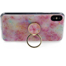 „Fusion Accessories“ „Marble Ring Back Case iPhone 12 Mini“ rožinis „Fusion Accessories“ „Marble Ring Back Case iPhone 12 Mini“ rožinis