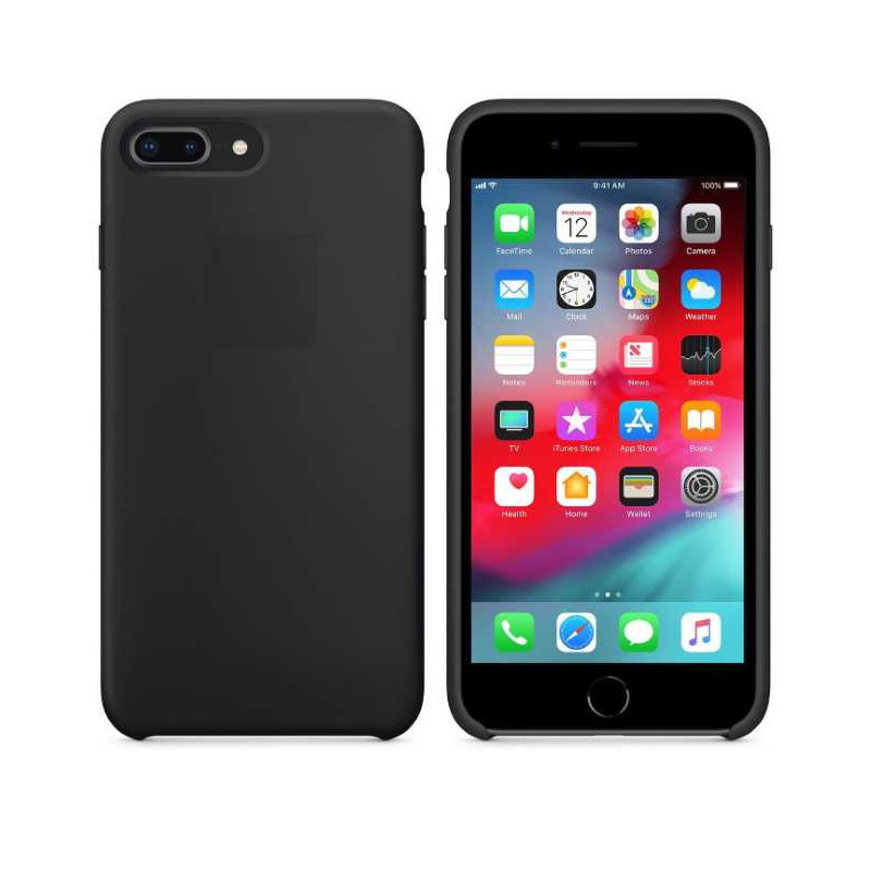 Riff „Plonas ir minkštas iPhone 7 Plus / 8 Plus“ dėklas, juodas