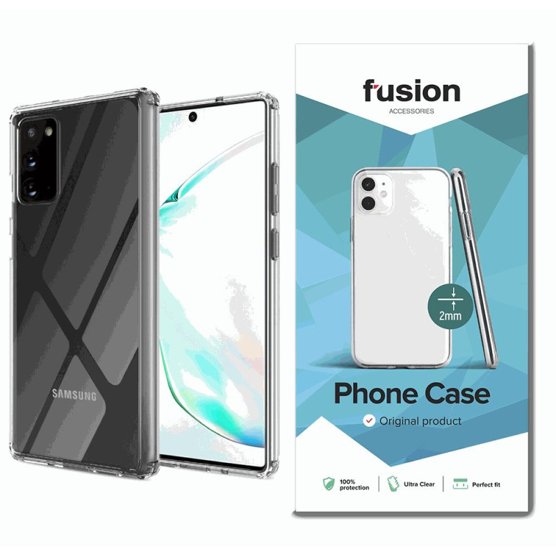 Fusion Accessories „Itin skaidrus 2 mm serijos silikoninis dėklas „Galaxy Note 20 / Note 20“ 5G“