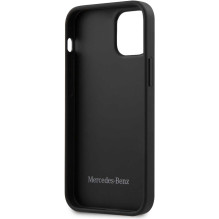 Mercedes „MEHCP12SARMBK“ odinis miesto dėklas „iPhone 12 Mini“, juodas Mercedes „MEHCP12SARMBK“ odinis miesto dėklas „iPhone 12 Mini“, juodas