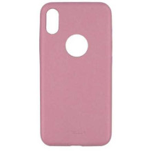 Tellur „Plonas sintetinės odos nugarėlė Case iPhone X / XS“ rožinė