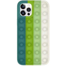 Fusion Accessories „Pop it Silicone Case iPhone 12/12 Pro “ Balta – žalia