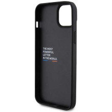 BMW „BMHCP15M22NBCK“ odinis anglies pluošto iPhone 15 Plus dėklas, juodas