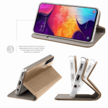 Fusion Accessories " Magnet Knygų dėklas Xiaomi Redmi 12C / 11A / Poco C55 Gold "