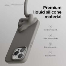 Riff „minkštas silikoninis dėklas iPhone 15“ tamsiai pilkas Riff „minkštas silikoninis dėklas iPhone 15“ tamsiai pilkas