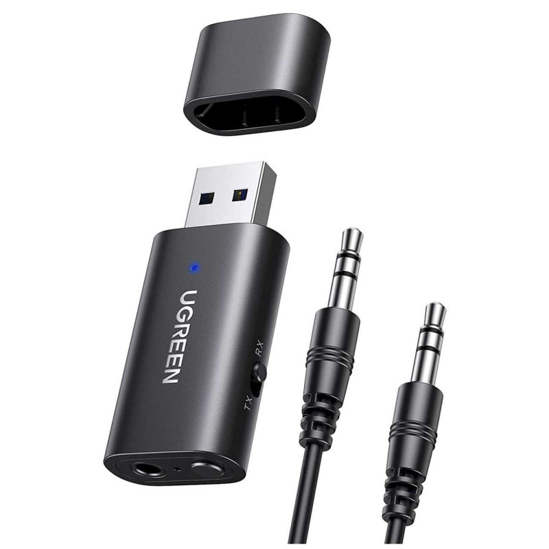 Ugreen Transmitte Bluetooth 5.0 audio adapter 3.5 mm mini jack Black