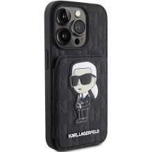 Karl Lagerfeld "Saffiano Cardslots and Stand Monogram Ikonik Patch iPhone 15 Pro Max" Karl Lagerfeld "Saffiano Cardslots and Stand Monogram Ikonik Patch iPhone 15 Pro Max"