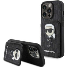 Karl Lagerfeld "Saffiano Cardslots and Stand Monogram Ikonik Patch iPhone 15 Pro Max" Karl Lagerfeld "Saffiano Cardslots and Stand Monogram Ikonik Patch iPhone 15 Pro Max"