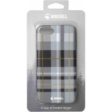 Krusell „Riboto nugarėlės Case iPhone 8 / 7“ languotas tamsiai pilkas