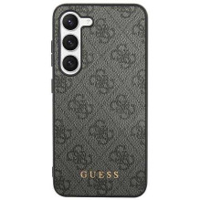Guess " 4G Metalinis Gold Logotipas Case Galaxy S24 Plus" Juoda