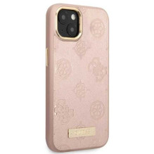 Guess "GUHMP14SSAPSTP Hardcase Peony Logo Plate MagSafe iPhone 14" Pink Guess "GUHMP14SSAPSTP Hardcase Peony Logo Plate MagSafe iPhone 14" Pink