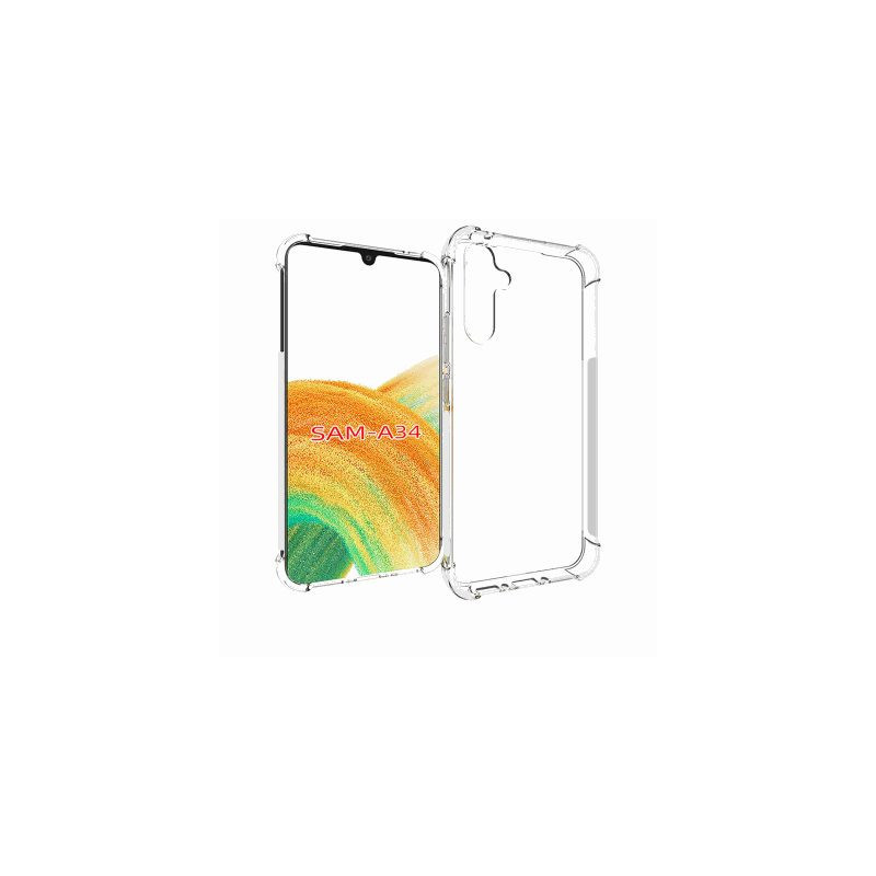 Fusion Accessories "Antišokas 1.5mm Silikoninė nugara Case Galaxy A34 5G " Skaidri