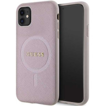 Guess "GUHMN61PSAHMCP Hardcase Saffiano MagSafe iPhone 11 , XR 6.1" Pink