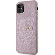 Guess "GUHMN61PSAHMCP Hardcase Saffiano MagSafe iPhone 11 , XR 6.1" Pink