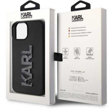 Karl Lagerfeld " KLHCP15S3DMBKCK Kietas dėklas 3D Guminis blizgus logotipas iPhone 15" Karl Lagerfeld " KLHCP15S3DMBKCK Kietas dėklas 3D Guminis blizgus logotipas iPhone 15"
