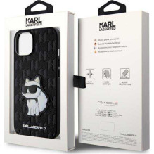Karl Lagerfeld "Saffiano Monogram Choupette iPhone 14" Black Karl Lagerfeld "Saffiano Monogram Choupette iPhone 14" Black