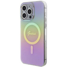 „Guess“ kietasis dėklas „IML Iridescent MagSafe iPhone 15 Pro Max“ rožinis „Guess“ kietasis dėklas „IML Iridescent MagSafe iPhone 15 Pro Max“ rožinis