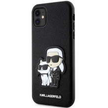 Karl Lagerfeld „PU Saffiano Karl and Choupette NFT Case iPhone 11“ juodas Karl Lagerfeld „PU Saffiano Karl and Choupette NFT Case iPhone 11“ juodas
