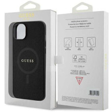 Guess „Saffiano MagSafe iPhone 15“ juoda Guess „Saffiano MagSafe iPhone 15“ juoda