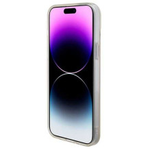 „Guess“ kietasis dėklas „IML Iridescent MagSafe iPhone 15“ rožinis