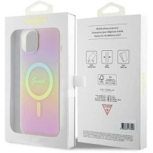 Guess "Hardcase IML Iridescent MagSafe iPhone 15" Pink Guess "Hardcase IML Iridescent MagSafe iPhone 15" Pink